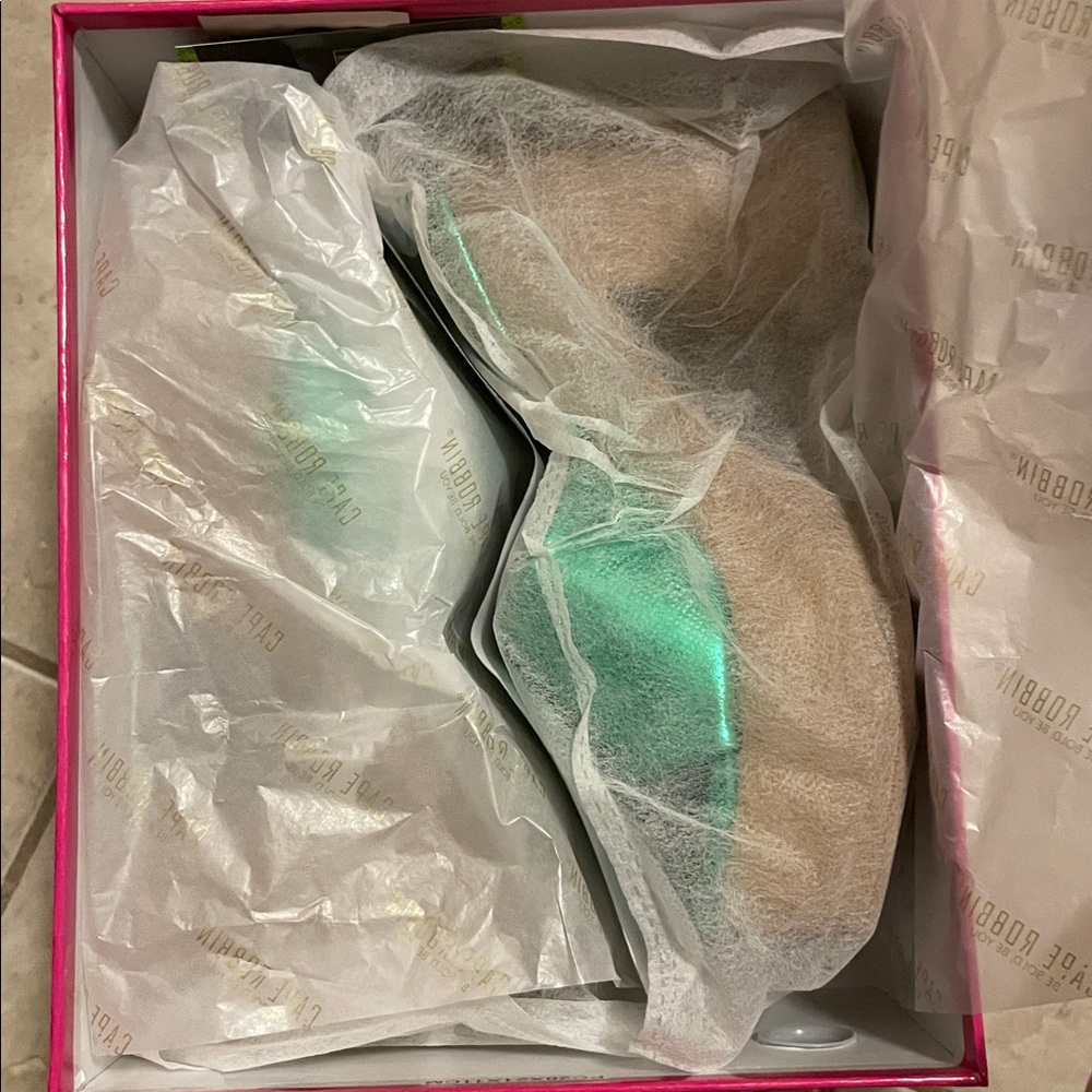 •CAPE ROBBIN• “Enisle” Green Platform Slide Sandals // NIB - Picture 12 of 16